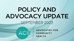 Policy and Advocacy Update | September 2023